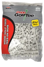 Pride Wood Golf Tee, 2-3/4, White, 500 Count