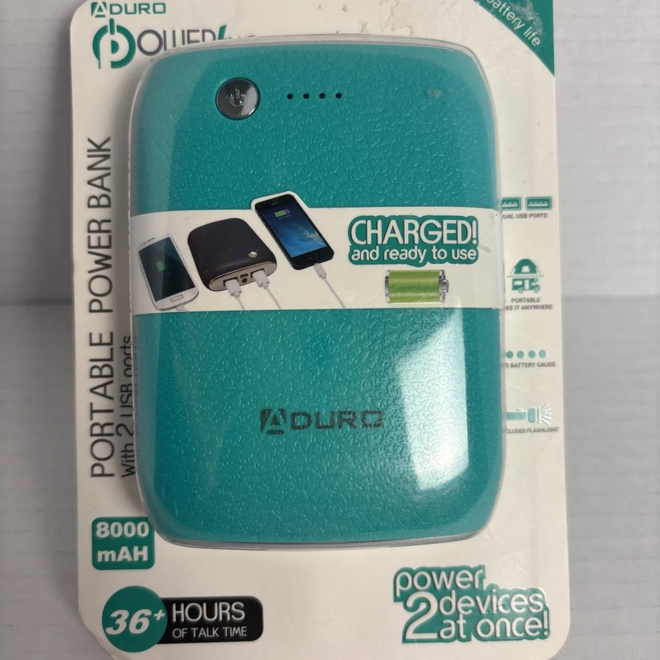 Aduro Power up 2 Port Portable Power Bank Charger 8000 mAH - Image 2 of 4