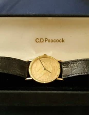 CORUM $10 US Coin Eagle Liberty Gold Quartz Watch 1907 [Notes For Details]