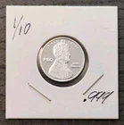 1/10 oz Silver Round - Lincoln Wheat Cent Tribute - .999 Fine Silver PSC Mint