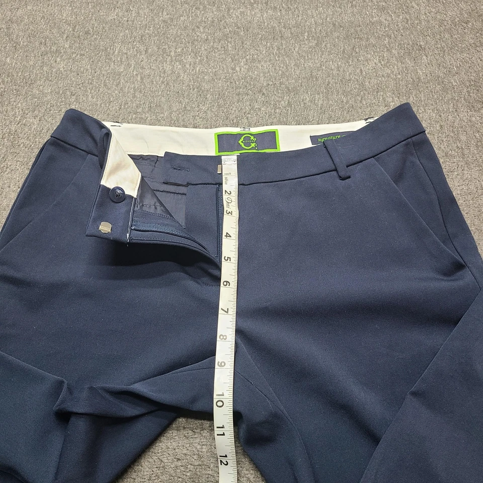 Calça C Wonder Feminina 6 Azul Marinho Assinatura Calça Crop Elástica Escritório Casual - Imagem 3 de 4