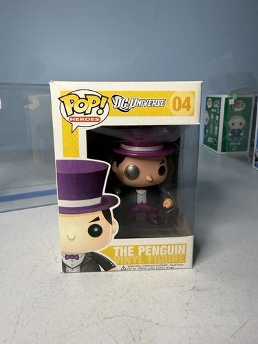 Funko Pop! DC Universe - The Penguin #04 2012 OG Large Font w/ Hard Protector