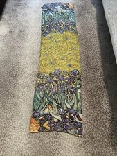 Van Gogh's Iris Art Print Rectangle Silk Scarf Art Vibrant 60 X 16 Lovely D2