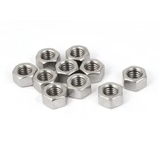 3/8"-16 304 Stainless Steel Hex Nut Fastener 10pcs for Screw Bolt