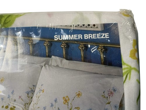 Vintage Springs Twin Sheet Set 3 pc Summer Breeze Flowers Cottage 1970s USA New - Picture 7 of 11