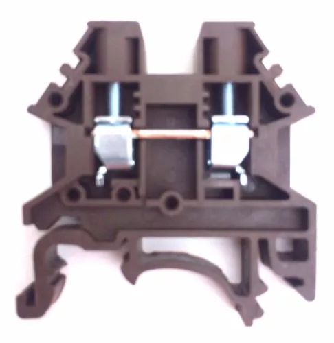 DIN Rail Terminal Blocks 100 Quantity DK4N-BR Brown Dinkle 10 AWG Gauge 30A 600V