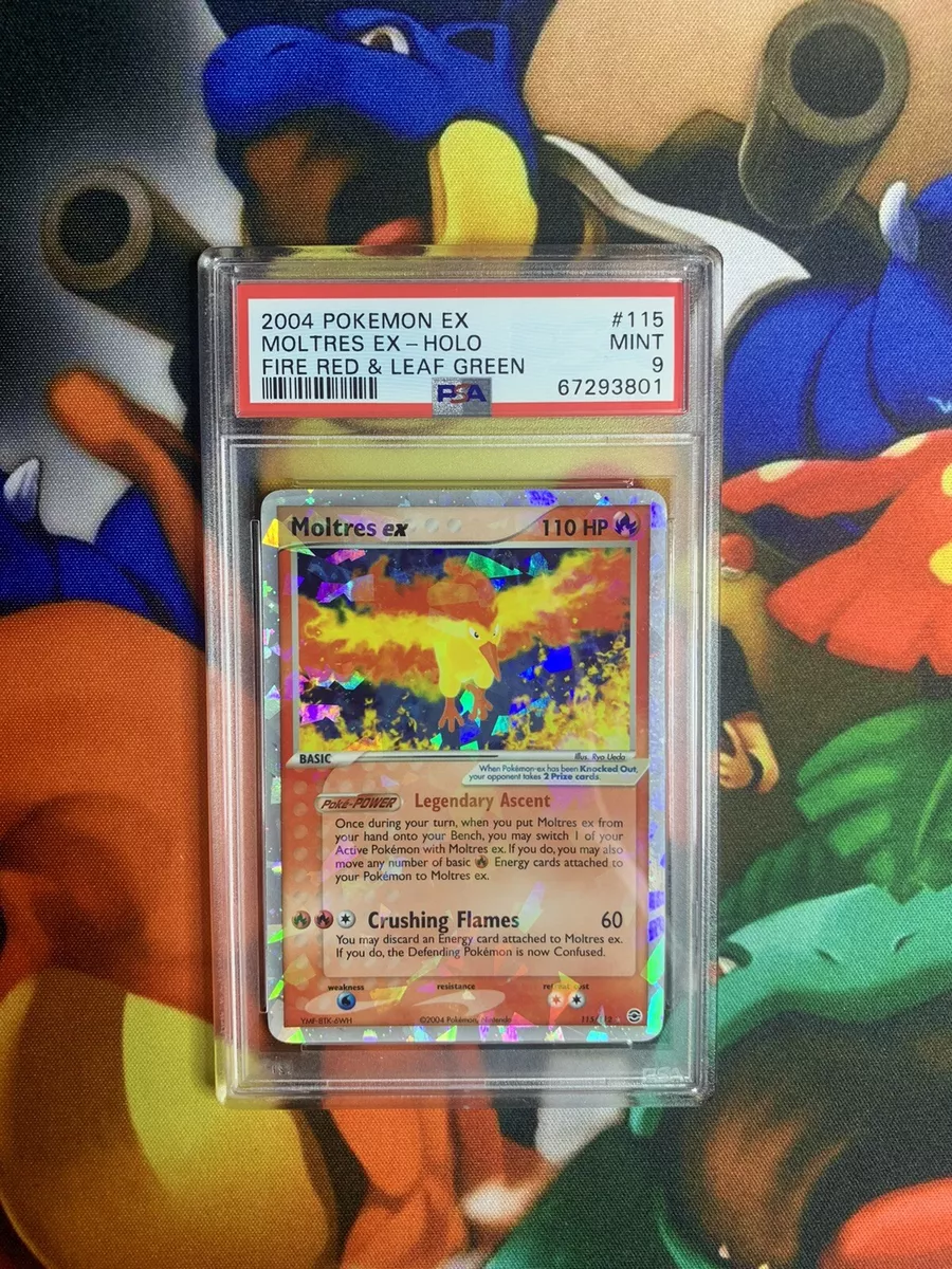 PSA 9 2004 Fire Red & Leaf Green Moltres ex 115/112 HOLO Pokemon Card