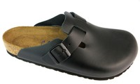Birkenstock Boston Mens Black Slip On Buckle Mule Style Leather Clog Sandals Birkenstock Boston Mens Black Slip On Buckle Mule Style Leather Clog Sandals