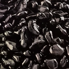 Midnight Black - Fire Glass Dots for Indoor and Outdoor Fire Pits or Fireplaces