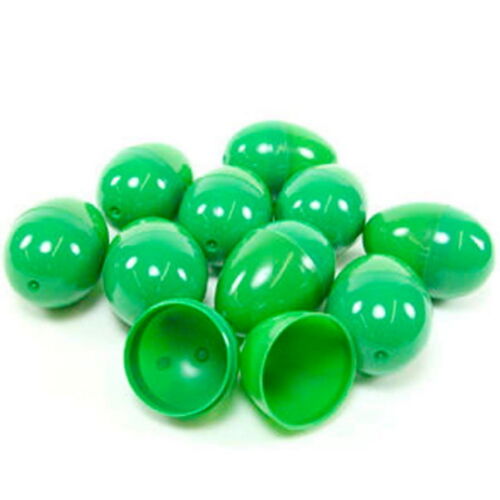 60 EMPTY GREEN PLASTIC EASTER VENDING EGGS 2.25 INCH, BEST PRICE FASTEST SHIP!! - Picture 1 of 1