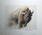 Robert BATEMAN Bison Study LTD Edition Art Print MINT Certificate Chief Buffalo