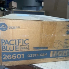 Pacific Blue Basic Recycled Paper Towel Roll, 26601, 800 feet/Roll, 6 Count