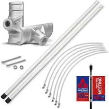 Anley Street Light Pole Banner Mounting Bracket Kit for 30" Wide Banners