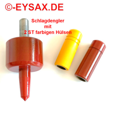 DENGELBENGEL, zum Sense Dengeln mit großem AMBOSS + 2ST Dengelhülsen + ANLEITUNG