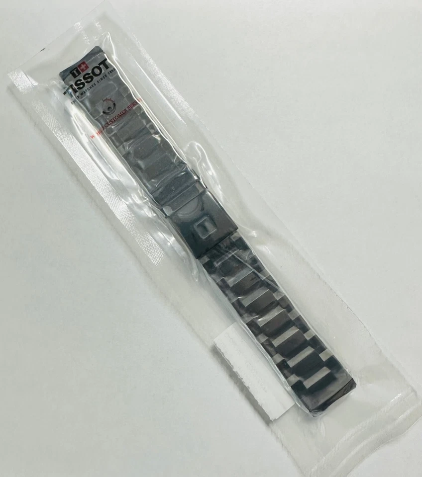 Pulsera de reloj original Tissot Super Sport T125617A 22 mm de acero PVD negro Foto 4 de 4