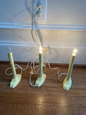 Lot 3 Vintage Christmas Window Electric Plastic Wax Drip Candle Candolier Tested