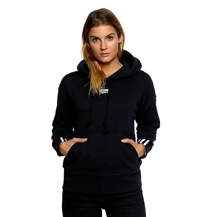 Adidas Originals 3-Stripe Trefoil Logo Women’s Hoodie S Small Black NWT SOLD OUT image 6
