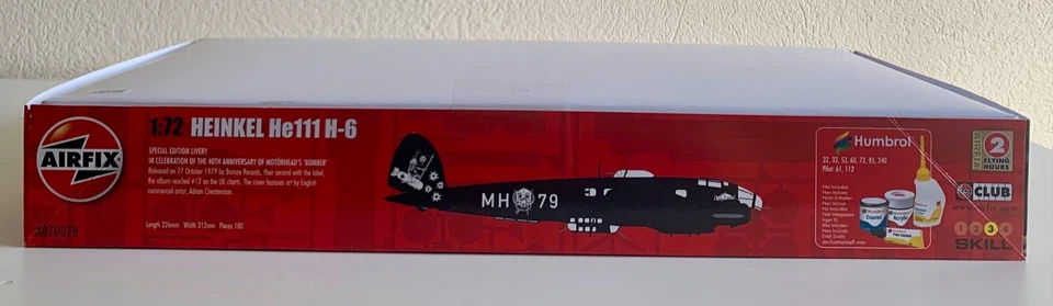 AIRFIX-Heinkel He 111 - H6, Motörhead Bomber 40th anniversary edition, Neu & Ovp - Bild 2 von 3