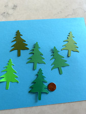 18 CHRISTMAS TREE Holiday Pine Punches Paper Punchies New Die Cuts