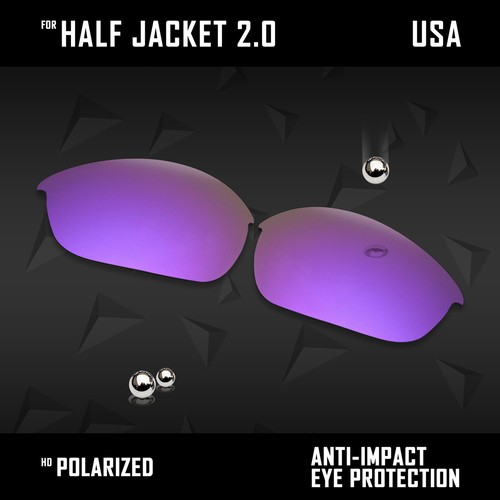 Lentes de repuesto polarizadas antiarañazos para Oakley Half Jacket 2.0 OO9144 Opt - Imagen 6 de 35