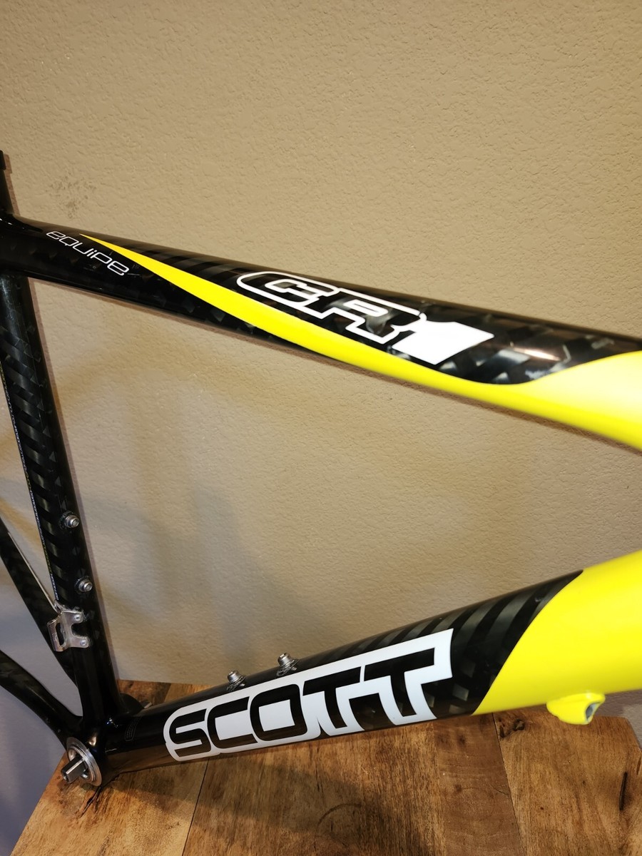 SCOTT スコットCR1 CT540mm フルカーボン フレームセット Scott CR1 Equipe Carbon Frameset 52cm Black/Yellow Road Bike