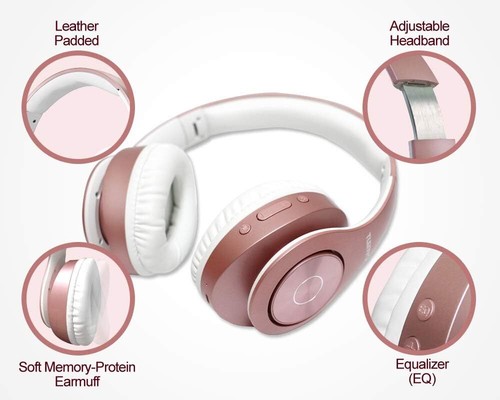 Bluetooth Headphones Wireless Over Ear Stereo Wireless Headset 40H Playtime BASE - Afbeelding 50 van 61