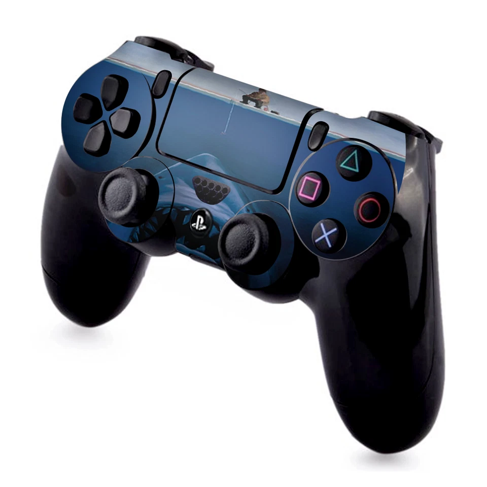 Skins Decal Wrap for PS4 / PS4 Pro Controller - Jaws Great White Under Boat - Image 2 of 3