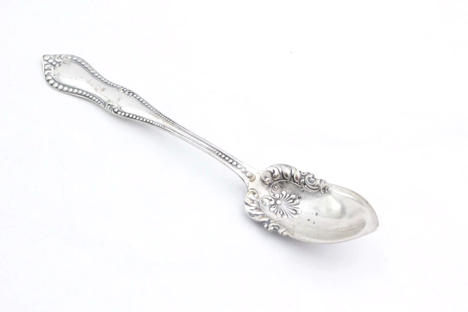 NF Niagara Falls Silver Co FRISADO COLONIAL 1877 6" COLHER CÍTRICA - Imagem 2 de 4