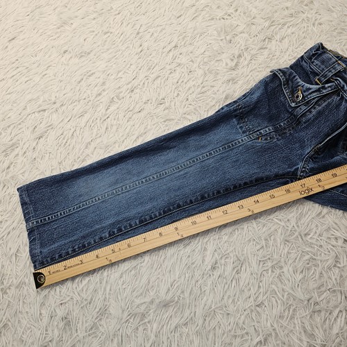Girls Gap Mid Rise Stretch Cotton Blend Denim Classic Blue Jean Capris Size 7 - Picture 15 of 17