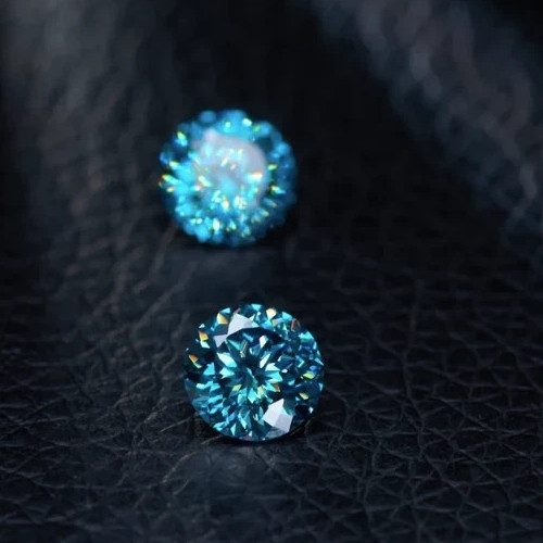 Fancy  Blue Color 1.00 CT Portuguese Cut Lab Grown CVD Diamond VVS1 Gemstone6x6M