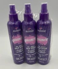 Aussie SPRUNCH Non-Aerosol Hair Spray for Curly or Wavy Hair, 8.5oz Ea, 3 PACK