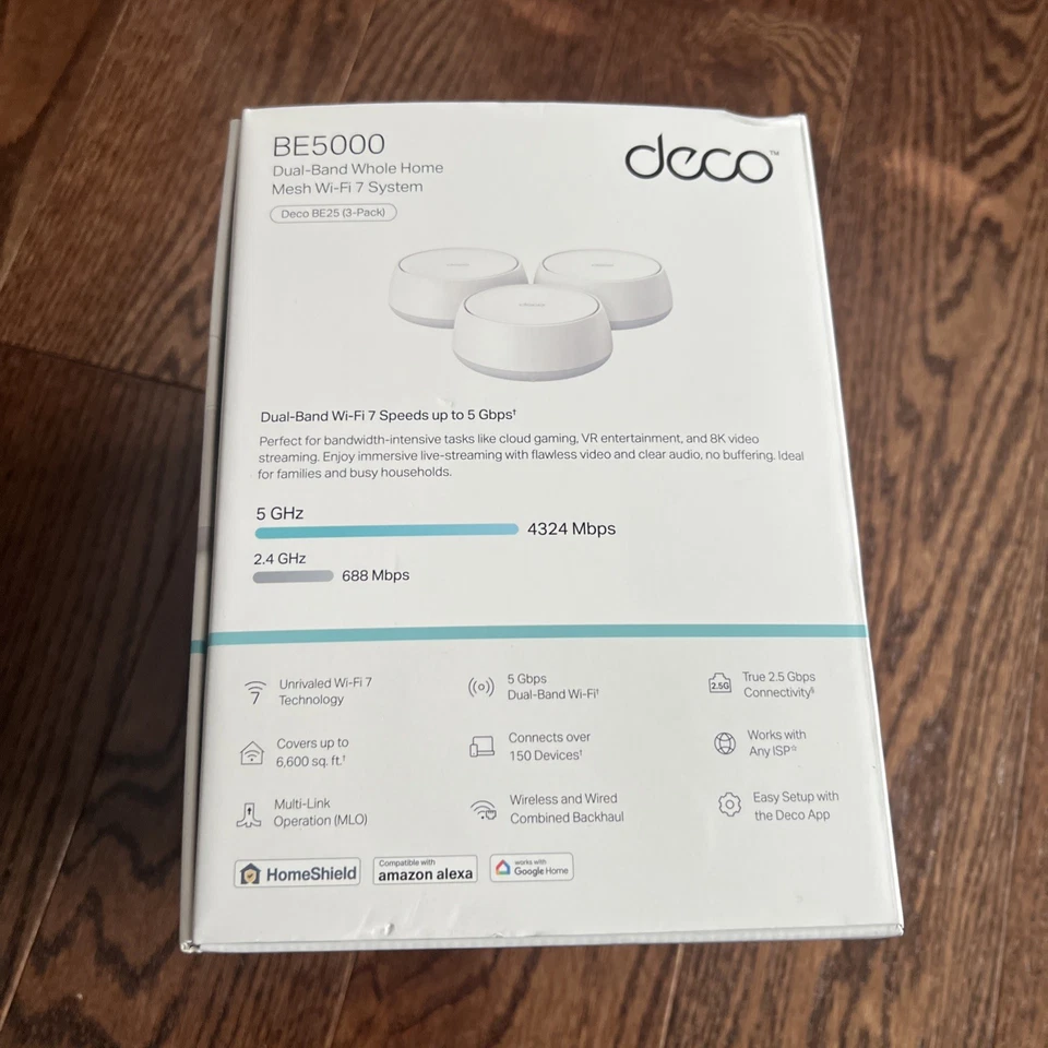 TP-Link Deco BE25 3 Pack | BE5000 Wireless Whole Home Mesh Wi-Fi 7 System - Image 2 of 4