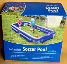 HearthSong Inflatable Soccer Pool Backyard Game Family Fun Outdoor Soccer Pool