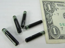 Lot 5 HID 13.8MHz 4MM x 22MM Passive RFID Glass Tags 1024 EEPROM Rewrite 629209