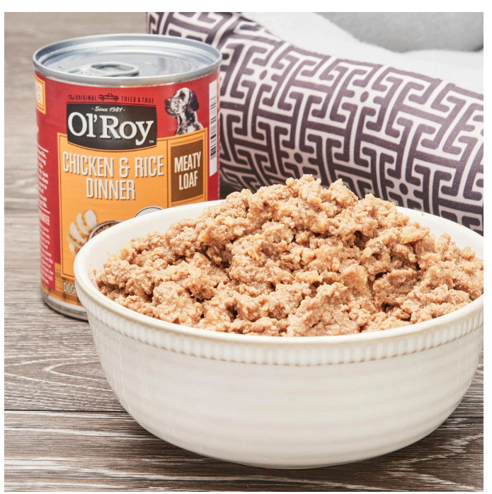 Ol' Roy Chicken & Rice Meaty Loaf Wet Dog Food, 13.2 Oz Can