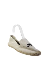 Soludos Womens Graphic Slip-on Straw Flats Beige Size 10