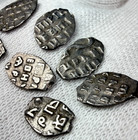 Russian Imperial Silver Wire Kopek Cheshuika Medieval Hammered Coins 7 pc Lot — photo 4