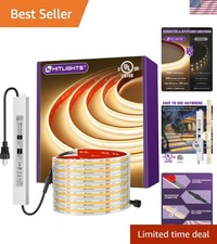 Outdoor 3000K Warm White LED Strip Light Kit - Waterproof, 2560 LEDs