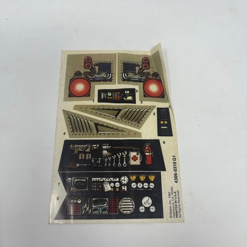 ORIGINAL He-Man MOTU POINT DREAD STICKER SHEET Vintage 1982 4306-0310 G1