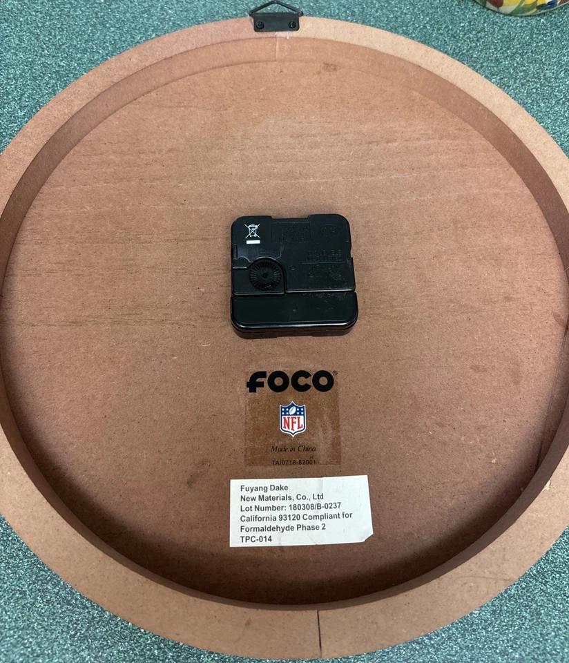 Indianapolis Colts Logo Barrel Wall Clock Wooden - Man Cave Office Decor NEW - Image 3 of 4