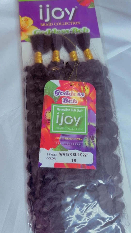Ijoy Water Bulk 22" Pre-Stretched Hair Braiding Extensions in different colours - Image 2 of 4