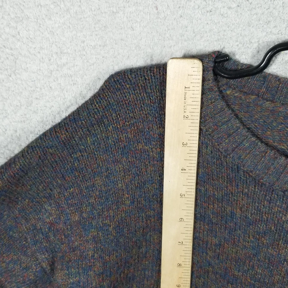 Pendleton Mens L Sweater 100% Pure Shetland Wool Crewneck Green Pullover EUC - Image 4 of 4
