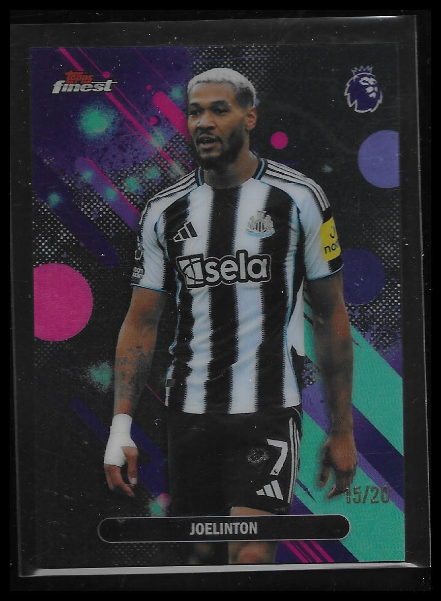 2025-26 Finest Premier League #72 Joelinton Black Refactors #/20