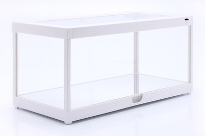 Einzelvitrine wei� mit LED-Beleuchtung f�r Ma�stab 1:18 Triple9
