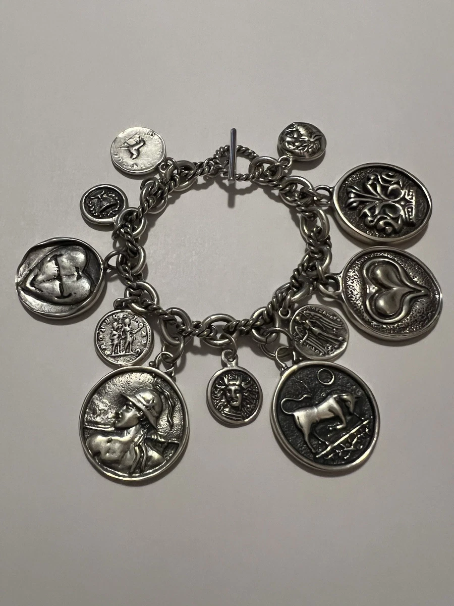 Charme Bracelet Vintage Argent Sterling 925 - DOE FAWN 2,1 G - 2,4 Cm - Occasion Bon état