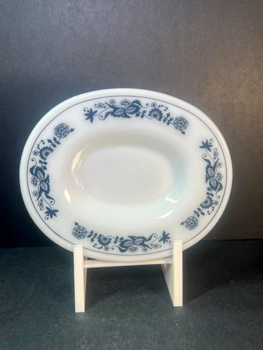 Vintage Pyrex “Old Town Blue” #77-U Onion Gravy Boat Under-Plate Saucer ONLY