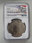1921 Morgan Silver Dollar NGC MS62 Graded Coin in Peace 100th Anniversary Slab