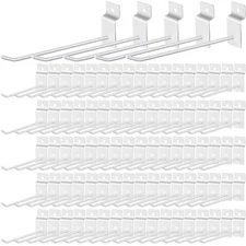 100 pcs Slatwall Hooks 6 Inch Panel Display Hooks Metal Slat Wall Hanging Hooks
