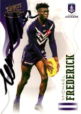 Signed 2021 Fremantle Dockers AFL Select Optimum Card - Michael Frederick