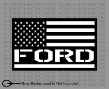 Ford Truck American Flag Diesel Sticker Decal